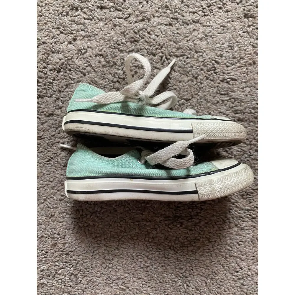 Girls Mint Converse All Star Shoes